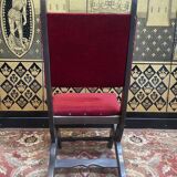 Suite de 6 chaises piètement X chêne
