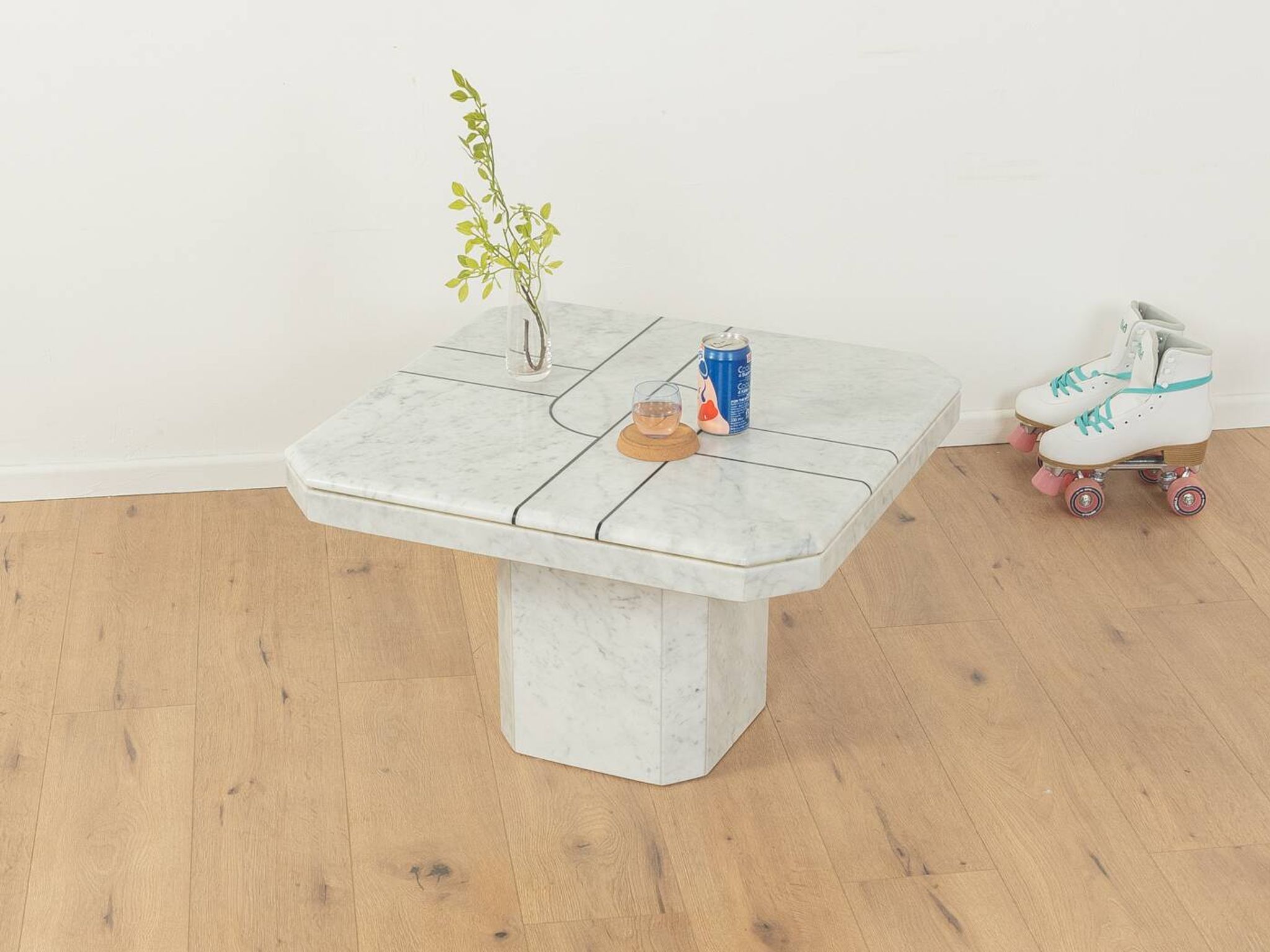Table basse en marbre des années 1980