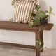 Authentic farmhouse bench in solid oak, entirely made of raw wood.