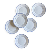 Set of 6 Arcoroc bread or dessert plates.