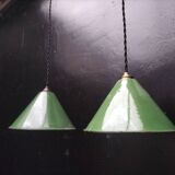 2 suspensions with enamelled sheet metal cones