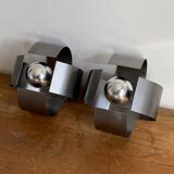 Pair of "Space age" wall lamps. 1970s