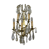 Large Bronze Wall Light with Pendants