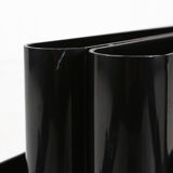 Black Kartell Magazine Rack by Giotto Stoppino