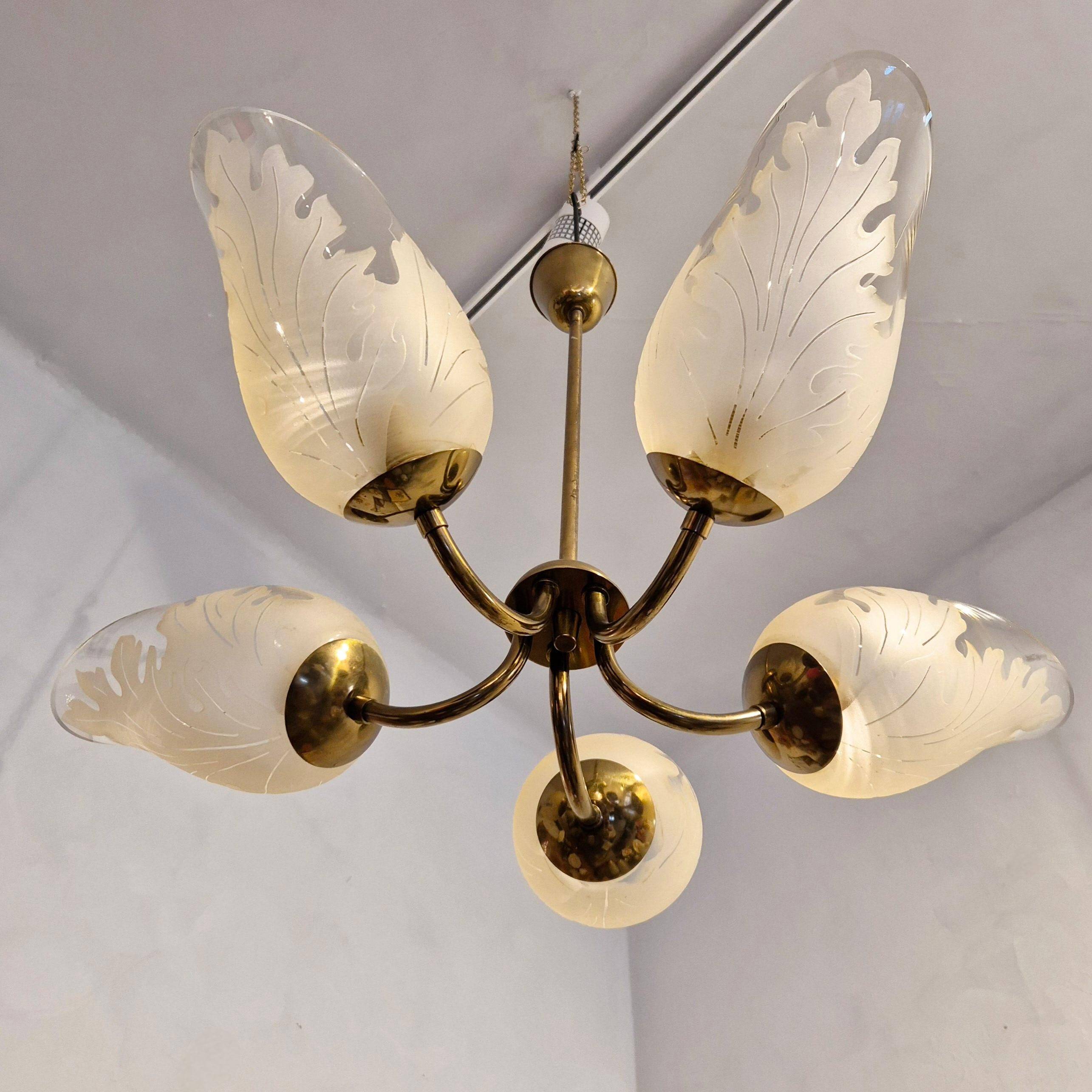 Swedish Modernity pendant by Carl Erik Bodén for Glössner, mid-1900s.
