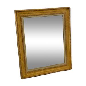 miroir bois et stuc doré