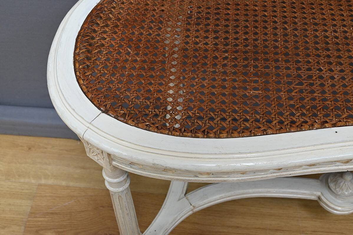 Painted wooden piano bench, Louis XVI style – Late 19th century