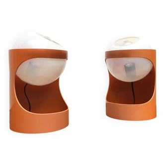 Mid-Century Swiss Space Age Guggerli L1 table lamp by Rosemarie & Rico Baltensweiler for Baltensweiler, set of 2