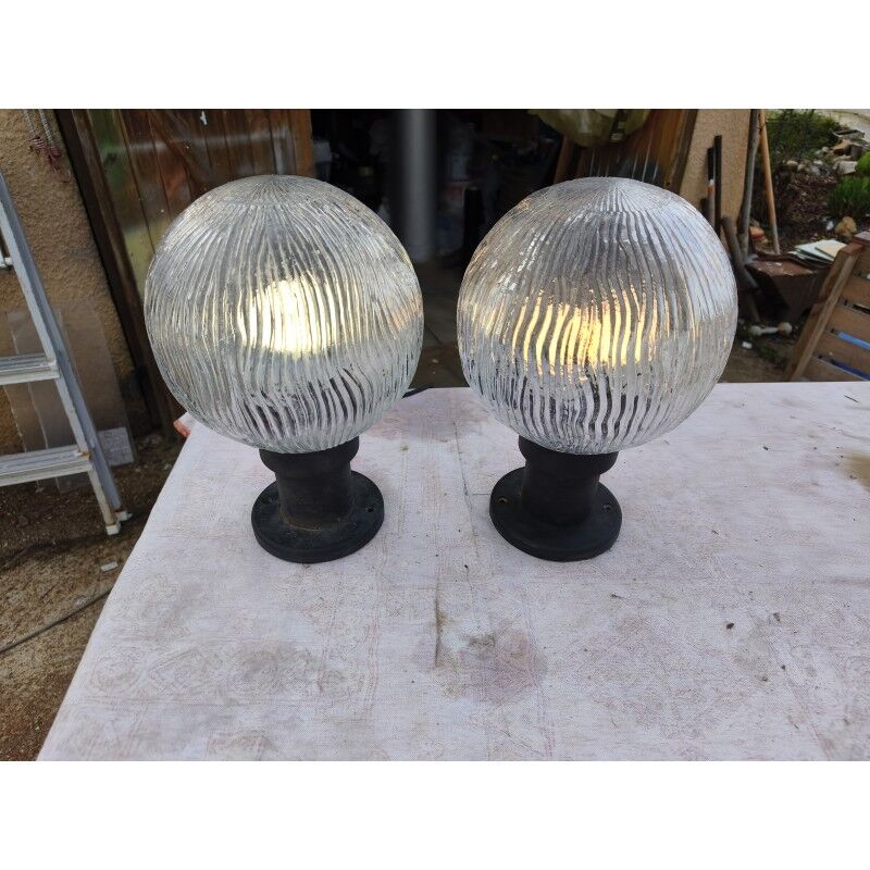 Paire de lampes industrielle