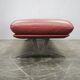 German Koinor Leather Bench with Brushed Stainless Steel Base 2020s