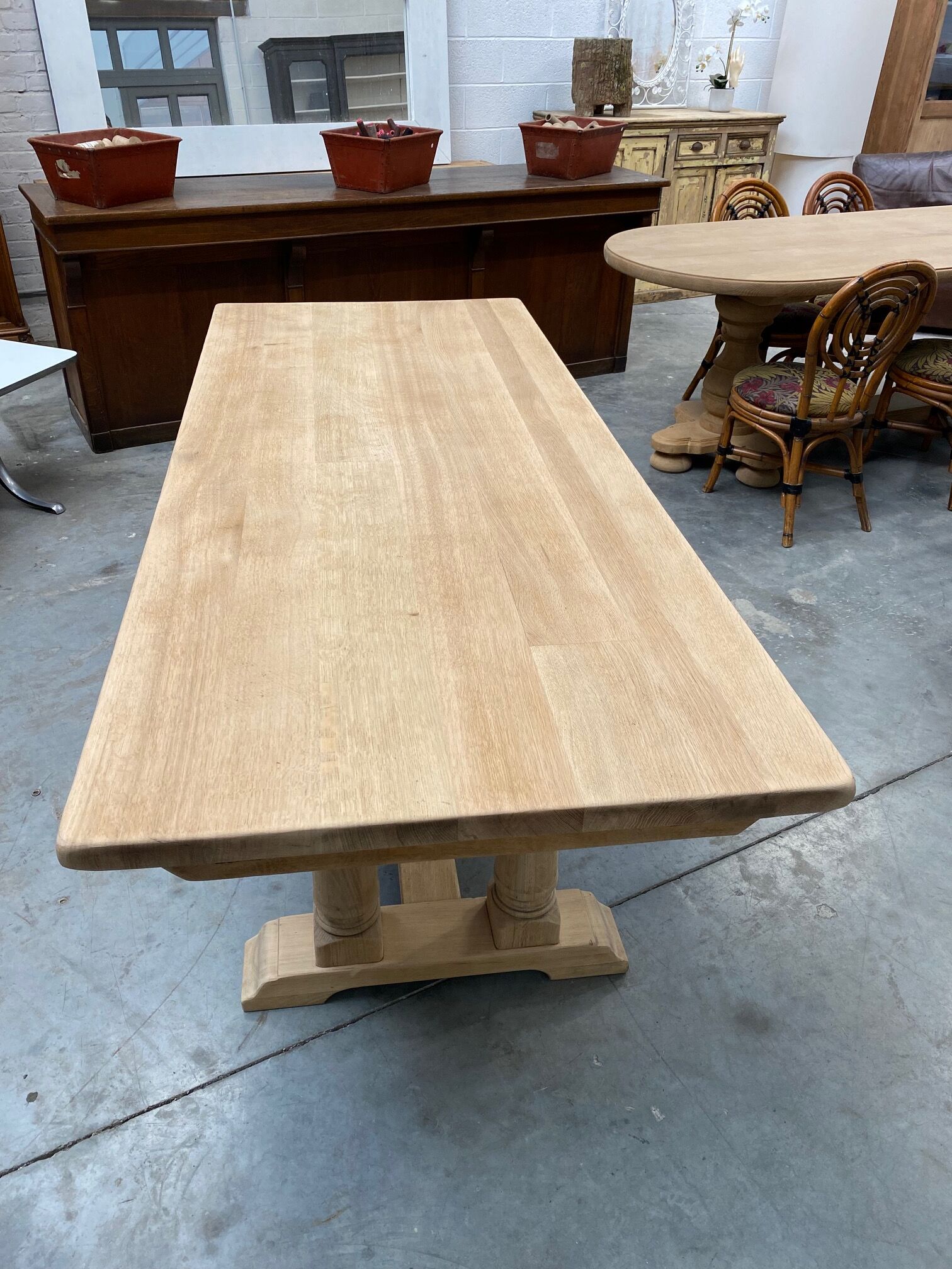 Oak farmhouse table