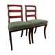 Pair of old time Chair mahogany restoration. 19th.