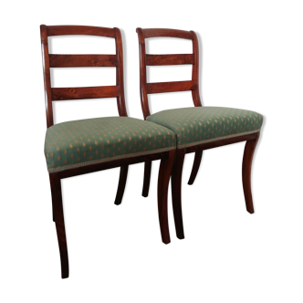 Paire de chaise anciennes d’époque restauration en acajou 19ème.