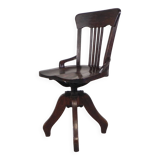 Oak desk chair, studio chair, height adjustable, 1930s