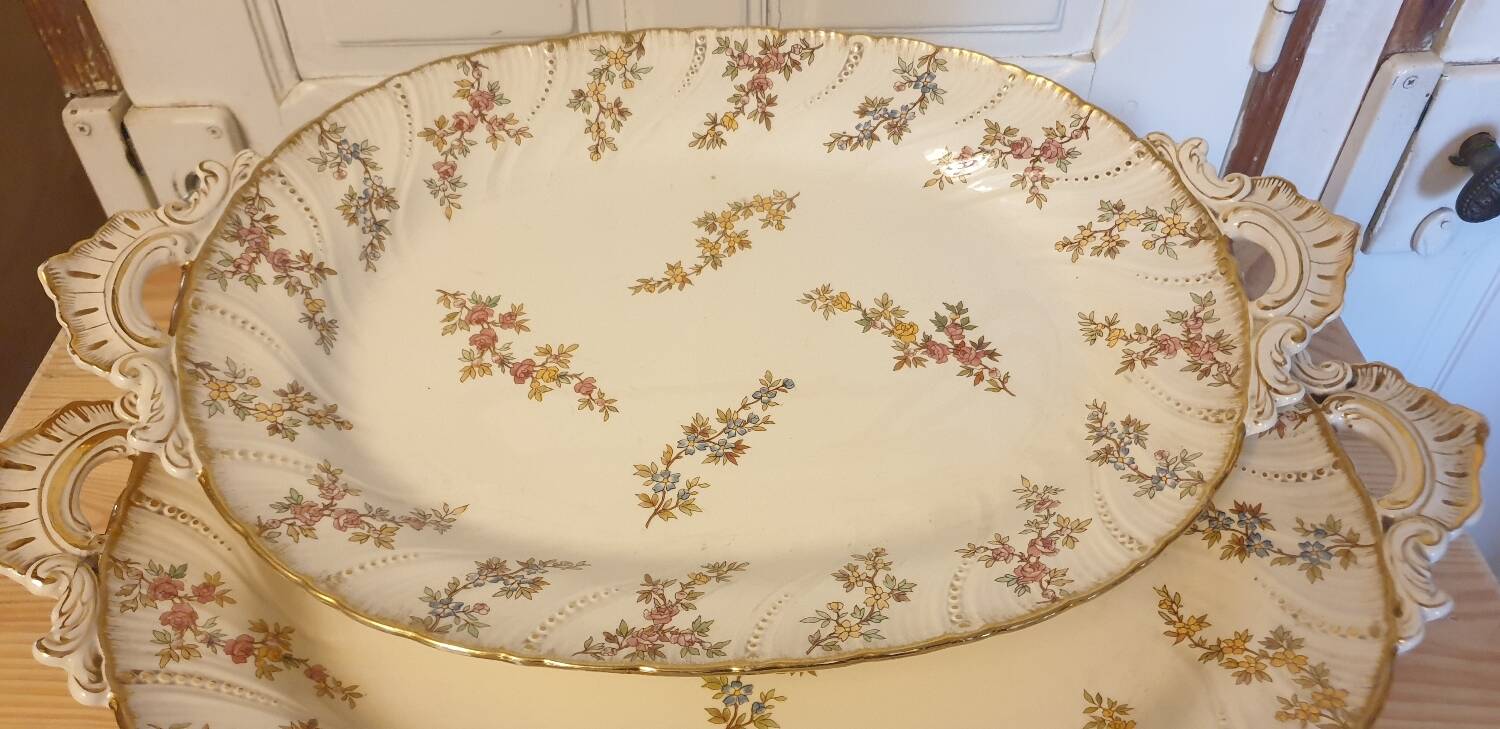 2 Louis XV Dishes from Sarreguemines