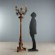Antique neoclassical candelabrum in wood and iron, Italy, 19th century
