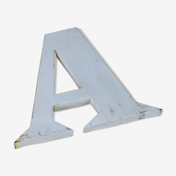 White zinc letter "a"