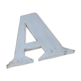 White zinc letter "a"