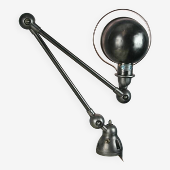 Lampe de bureau Jieldé 2 bras 40cm étau graphite industriel Jean Louis Domecq vintage