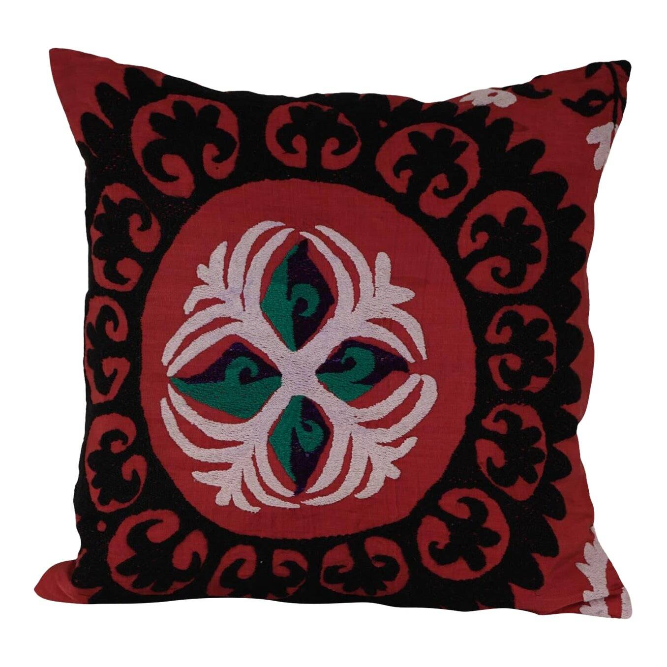 Vintage embroidered cushion cover 51x51 cm