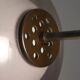 Vintage floor lamp in brass and enamelled metal, design, Italy, 1960s