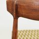Set 2 Dining Chairs Solid Wood Ash Green Jacquard Fabric