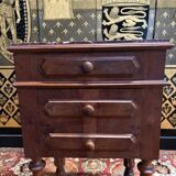 Henri II bedside table in walnut