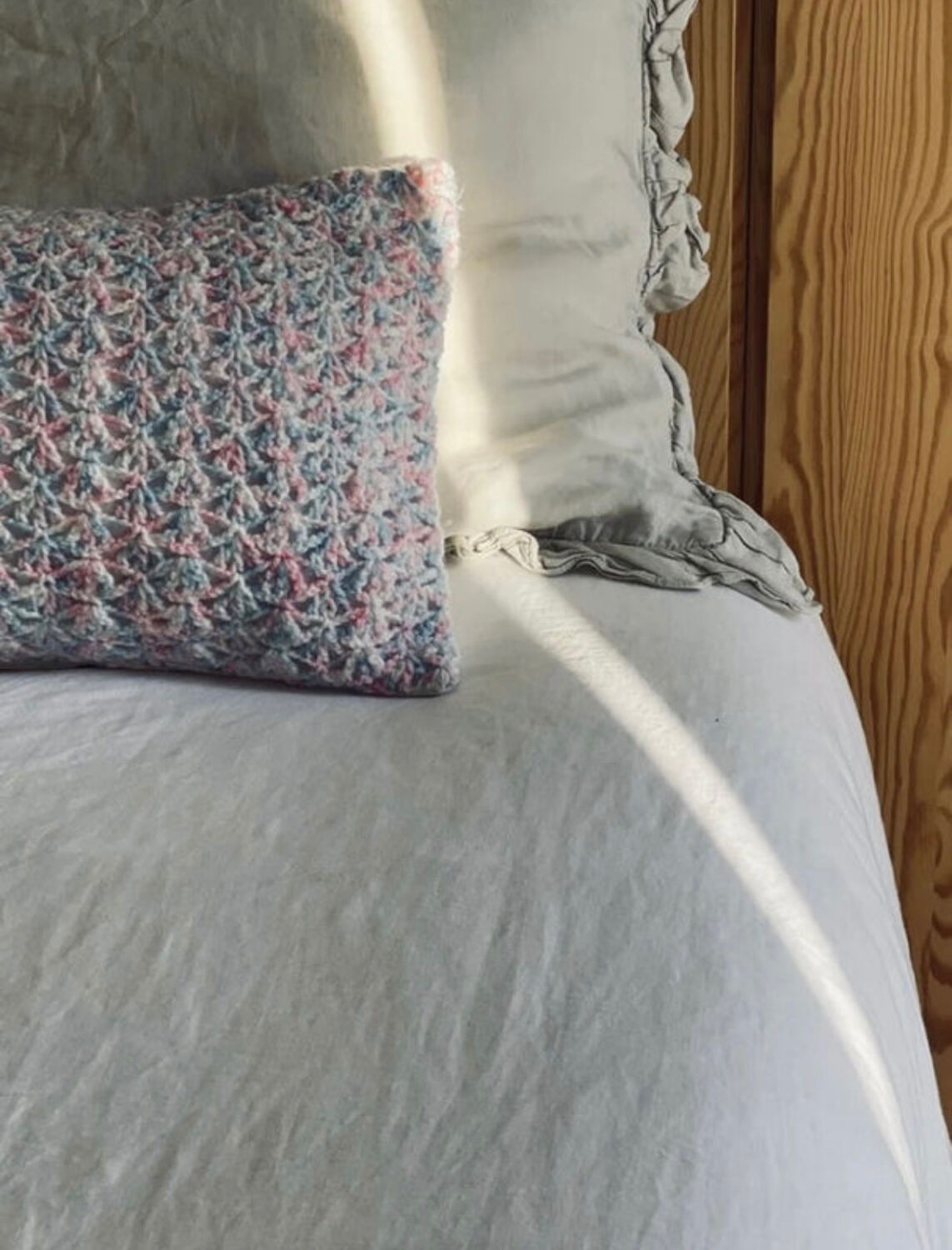 Vintage crochet cushion
