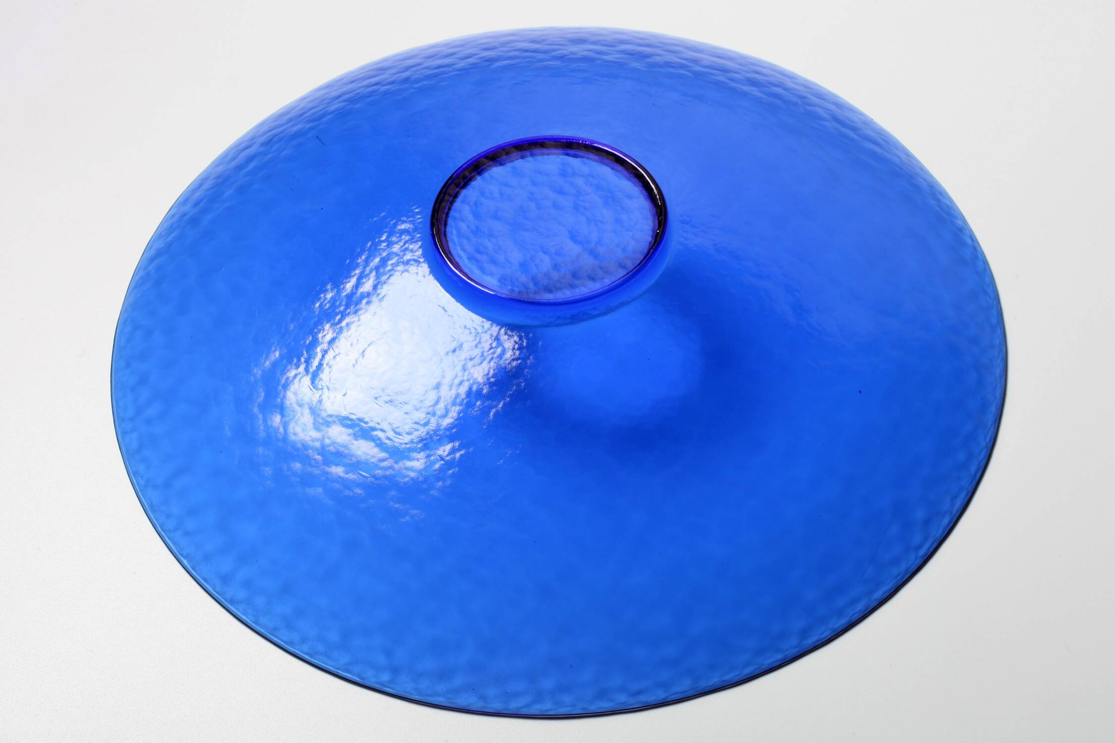 Mid-Century Murano Glass Plate: Cobalt Blue Guido Ferro Centerpiece