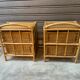 Pair of rattan bedside tables 1970s