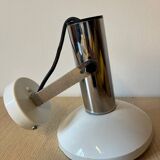 Wall light in metal and chrome-plated plastic