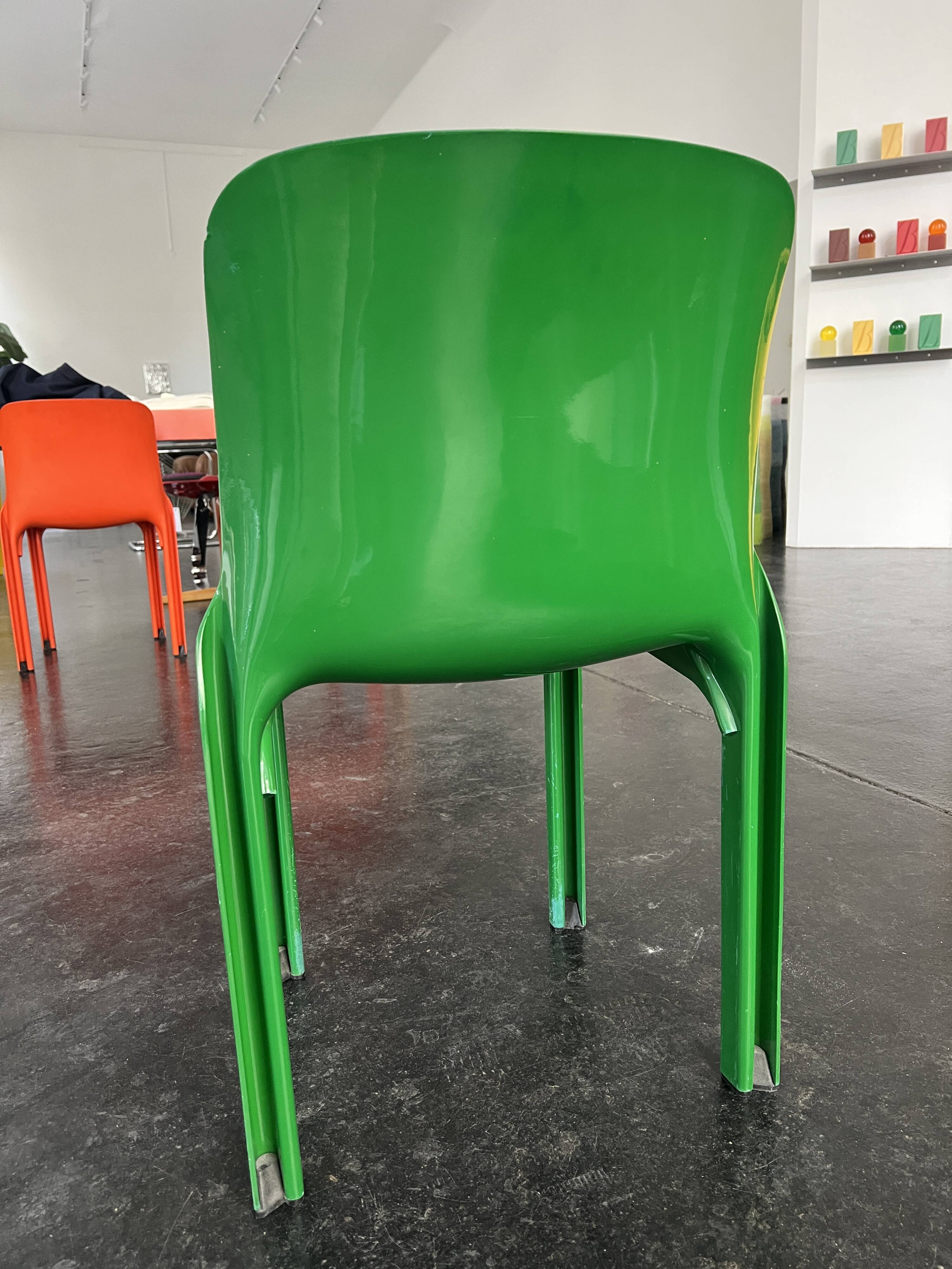 Green "Selene" chair by Vico Magistretti / Artemide