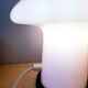 Vintage white Murano blown glass mushroom lamp