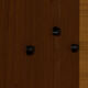 Pair of Italian mid century freestanding wall units in teak with brass handles.