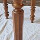 Nineteenth-century walnut work table with flaps, large storage + secret drawer.
