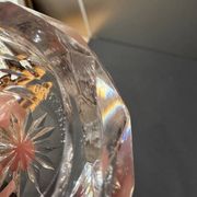 Baccarat double cut crystal salt cellar with metal mount