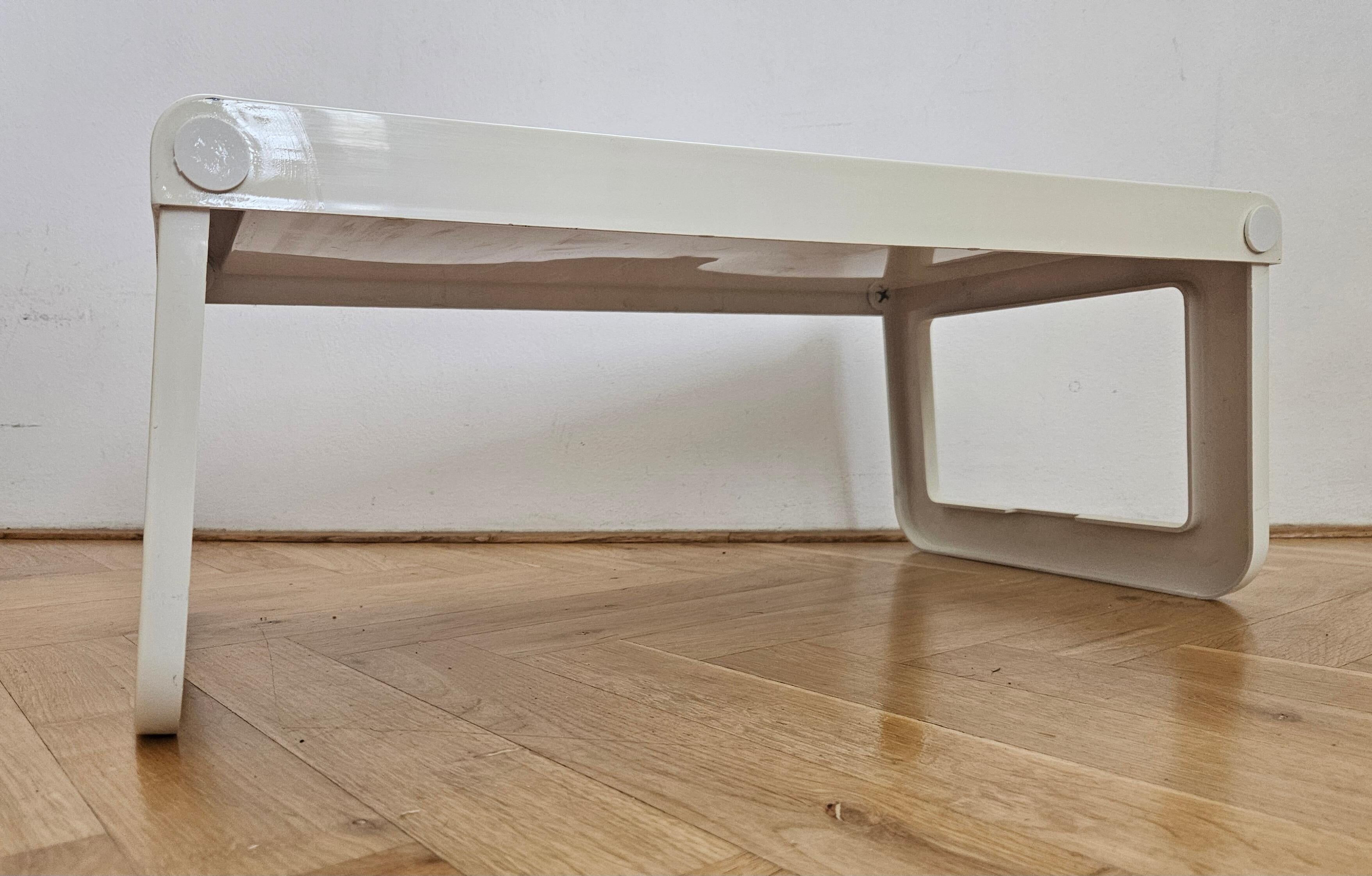 Midcentury Space Age Bed Breakfast Table Tray Guzzini, Luigi Massoni, 1970s