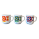 3 cups Mugs mobil 1972 designer Jean-Charles Meunier Arcopal editor