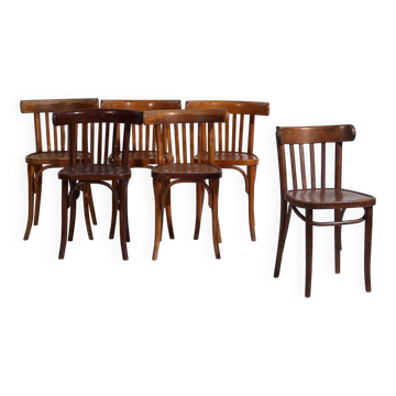 Antique bistro chairs (circa 1920). Set of 6 pieces #1