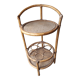 table Trolley service bar bottle rack vintage rattan bamboo