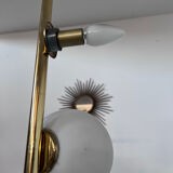 Old floor lamp in brass and opaline design from the 70s Max Bill lamp