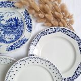 Vintage blue dinner plates