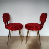 Paire de chaises moumoute