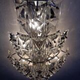 Large crystal glass flush mount from Kinkeldey, Germany, 1970s.