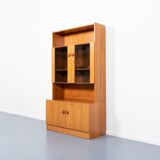 Two-piece wardrobe made of Danish teak veneer from the 1970s