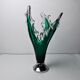 Sommerso vase by seguso in green murano glass, Italy, 1970