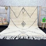 Handmade pure wool beni ourain rug, size 200x300 cm.