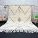 Handmade pure wool beni ourain rug, size 200x300 cm.