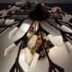 Flush mount Flower Design in crystal glass and gilded metal, 1980s, Germany