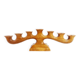 Anthroposophical oak candle holder 1950